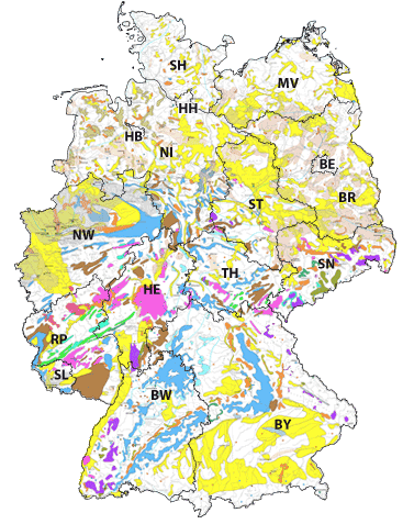 Natural resources of Germany 1 : 1 000 000 (BSK 1000), 2007